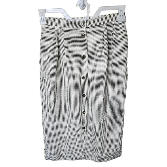 Talbots Silk Gingham Skirt Size 8‎ - Picture 1 of 10